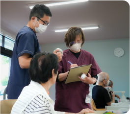 施設到着時のバイタルチェック